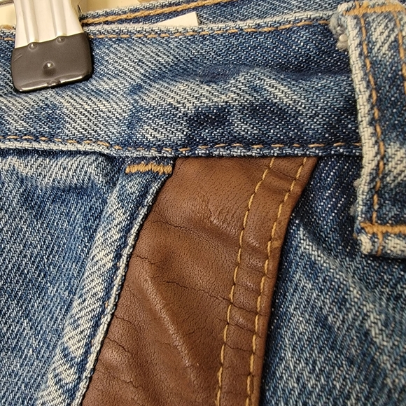Vintage Cross J Jeans with brown pleather detailing - Picture 7 of 8